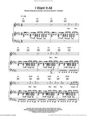 Cover icon of I Want It All sheet music for voice, piano or guitar by Eurythmics, intermediate skill level