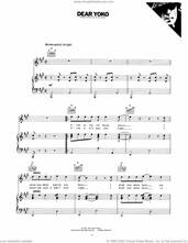 Cover icon of Dear Yoko sheet music for voice, piano or guitar by John Lennon, intermediate skill level