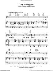 Cover icon of The Wrong Girl sheet music for voice, piano or guitar, intermediate skill level