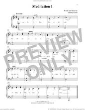Cover icon of Meditation 1 sheet music for piano solo (elementary) by Glenda Austin, beginner piano (elementary)
