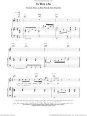 Cover icon of In This Life sheet music for voice, piano or guitar by Ronan Keating, intermediate skill level