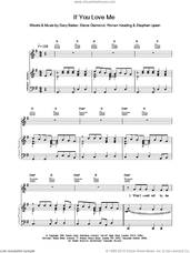 Cover icon of If You Love Me sheet music for voice, piano or guitar by Ronan Keating, intermediate skill level