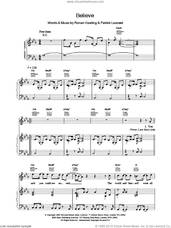 Cover icon of Believe sheet music for voice, piano or guitar by Ronan Keating, intermediate skill level