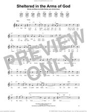Cover icon of Sheltered In The Arms Of God sheet music for guitar solo (chords) by Dottie Rambo and Jimmie Davis, easy guitar (chords)