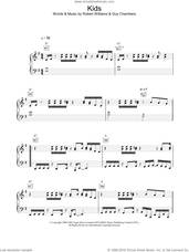 Cover icon of Kids sheet music for voice, piano or guitar by Robbie Williams and Kylie Minogue, intermediate skill level