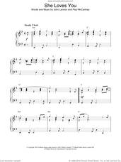 Cover icon of She Loves You sheet music for piano solo by The Beatles, intermediate skill level