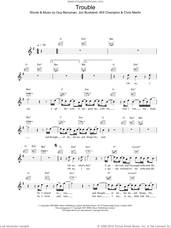 Cover icon of Trouble sheet music for voice and other instruments (fake book) by Coldplay, intermediate skill level