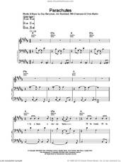 Cover icon of Parachutes sheet music for voice, piano or guitar by Coldplay, intermediate skill level