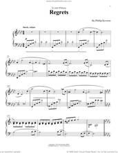 Cover icon of Regrets sheet music for piano solo by Phillip Keveren, intermediate skill level