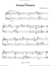 Cover icon of Greener Pastures sheet music for piano solo by Phillip Keveren, intermediate skill level