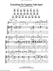 Cover icon of Everything Put Together Falls Apart sheet music for guitar (tablature) by Paul Simon, intermediate skill level