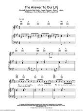 Cover icon of The Answer To Our Life sheet music for voice, piano or guitar by Backstreet Boys, intermediate skill level