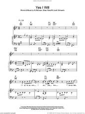 Cover icon of Yes I Will sheet music for voice, piano or guitar by Boyzone, intermediate skill level
