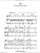 Cover icon of Old sheet music for voice, piano or guitar by Paul Simon, intermediate skill level