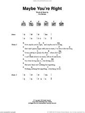 Cover icon of Maybe You're Right sheet music for guitar (chords) by Cat Stevens, intermediate skill level