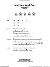 Cover icon of Matthew And Son sheet music for guitar (chords) by Cat Stevens, intermediate skill level