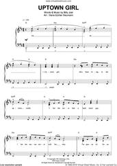 Cover icon of Uptown Girl sheet music for voice and piano by Billy Joel, intermediate skill level