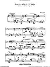 Cover icon of Symphony No. 3 in F Major (3rd movement: Poco allegretto) sheet music for piano solo by Johannes Brahms, classical score, intermediate skill level