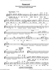 Cover icon of Paranoid sheet music for voice and other instruments (fake book) by Black Sabbath, Bill Ward, Ozzy Osbourne and Tony Iommi, intermediate skill level
