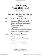 Cover icon of (Take A Little) Piece Of My Heart sheet music for guitar (chords) by Erma Franklin, Bert Berns and Jerry Ragovoy, intermediate skill level