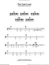 Cover icon of This Year's Love sheet music for voice and other instruments (fake book) by David Gray, intermediate skill level