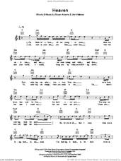 Cover icon of Heaven sheet music for voice and other instruments (fake book) by Bryan Adams and Jim Vallance, intermediate skill level