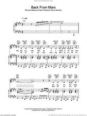 Cover icon of Back From Mars sheet music for voice, piano or guitar by Aqua, intermediate skill level