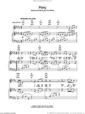 Cover icon of Pony sheet music for voice, piano or guitar by Tom Waits, intermediate skill level