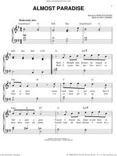 Cover icon of Almost Paradise sheet music for piano solo by Ann Wilson & Mike Reno, Ann Wilson, Footloose (Movie), Mike Reno, Dean Pitchford and Eric Carmen, wedding score, easy skill level