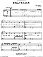 Cover icon of Breathe Again sheet music for piano solo by Toni Braxton and Babyface, easy skill level