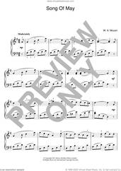 Cover icon of Song Of May sheet music for piano solo by Wolfgang Amadeus Mozart, classical score, intermediate skill level