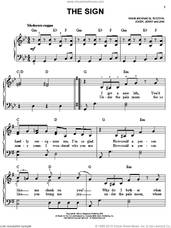 Cover icon of The Sign sheet music for piano solo by Ace Of Base, Buddha, Jennifer Linn, Jenny and Joker, easy skill level