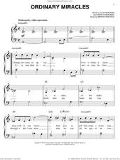 Cover icon of Ordinary Miracles sheet music for piano solo by Barbra Streisand, Alan Bergman, Marilyn Bergman and Marvin Hamlisch, easy skill level
