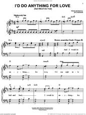 Cover icon of I'd Do Anything For Love (But I Won't Do That) sheet music for piano solo by Meat Loaf and Jim Steinman, easy skill level