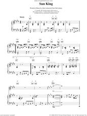 Cover icon of Sun King sheet music for voice, piano or guitar by The Beatles, intermediate skill level