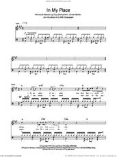 Cover icon of In My Place sheet music for drums (percussions) by Coldplay, Chris Martin, Guy Berryman, Jon Buckland and Will Champion, intermediate skill level