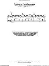 Cover icon of Postcards From Far Away sheet music for voice, piano or guitar by Coldplay, Chris Martin, Guy Berryman, Jon Buckland and Will Champion, intermediate skill level