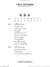 Cover icon of Late In The Evening sheet music for guitar (chords) by Paul Simon, intermediate skill level