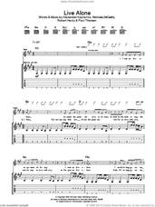 Cover icon of Live Alone sheet music for guitar (tablature) by Franz Ferdinand, Alexander Kapranos, Nicholas McCarthy, Paul Thomson and Robert Hardy, intermediate skill level
