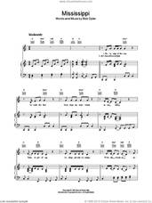 Cover icon of Mississippi sheet music for voice, piano or guitar by Bob Dylan, intermediate skill level