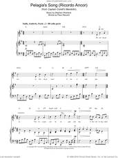 Cover icon of Pelagia's Song sheet music for voice, piano or guitar by Stephen Warbeck, intermediate skill level