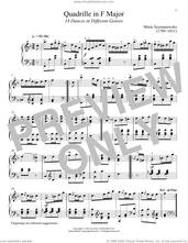 Cover icon of Quadrille  in F Major sheet music for piano solo by Marie Szymanowska and Immanuela Gruenberg, classical score, intermediate skill level
