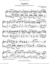 Cover icon of Larghetto sheet music for piano solo by Fanny Mendelssohn and Immanuela Gruenberg, classical score, intermediate skill level