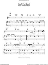 Cover icon of Back For Good sheet music for voice, piano or guitar by Take That, intermediate skill level