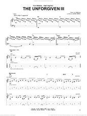 Cover icon of The Unforgiven III sheet music for guitar (tablature) by Metallica and James Hetfield, intermediate skill level