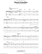 Cover icon of Sweet Caroline sheet music for bass solo by Neil Diamond, intermediate skill level