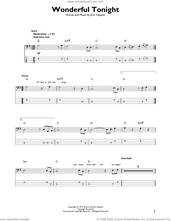 Cover icon of Wonderful Tonight sheet music for bass solo by Eric Clapton, intermediate skill level