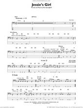 Cover icon of Jessie's Girl sheet music for bass solo by Rick Springfield, intermediate skill level