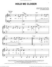 Cover icon of Hold Me Closer sheet music for piano solo by Elton John & Britney Spears, Andrew Watt (Wotman), Bernie Taupin, Elton John and Henry Walter, easy skill level