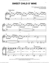 Cover icon of Sweet Child O' Mine sheet music for piano solo by Guns N' Roses, Axl Rose, Duff McKagan, Slash and Steven Adler, beginner skill level